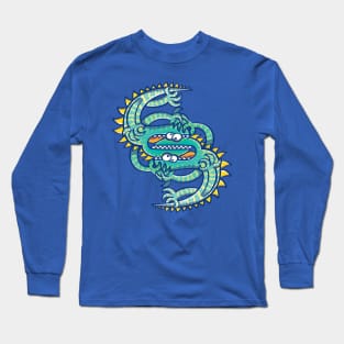 Two brave monstrous lizards facing off in a dangerous combat Long Sleeve T-Shirt